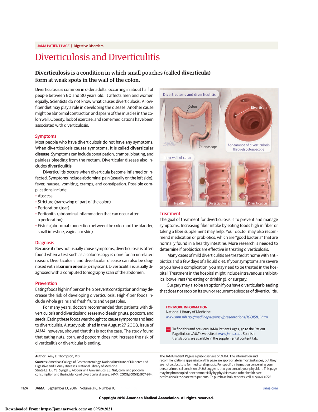 Diverticulosis and Diverticulitis