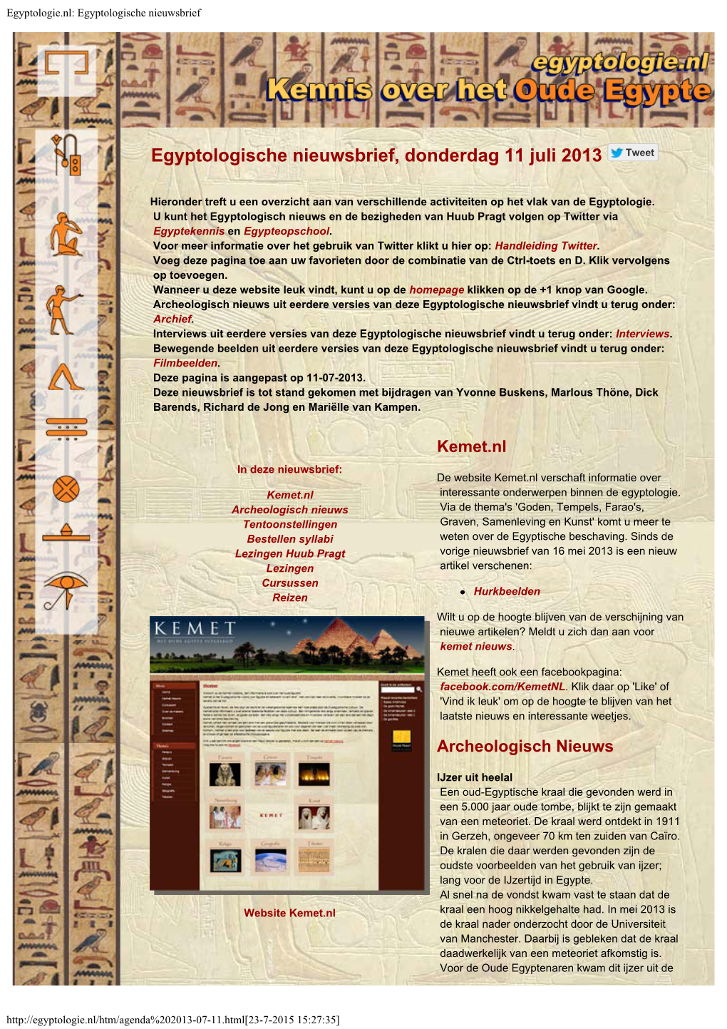 Egyptologische Nieuwsbrief