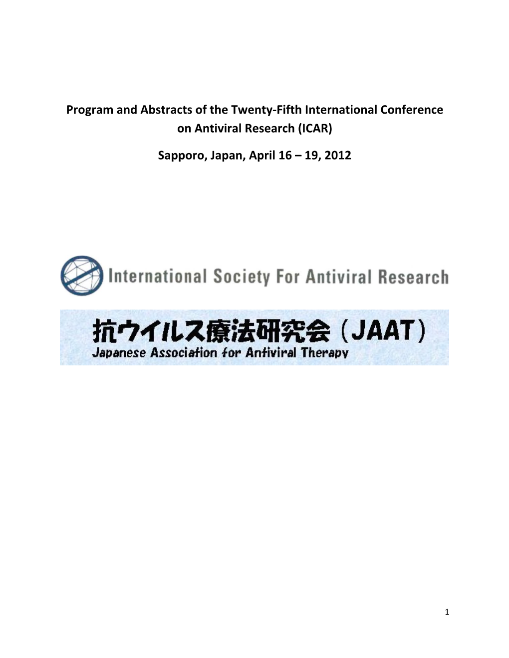 Program and Abstracts of the Twenty-Fifth International