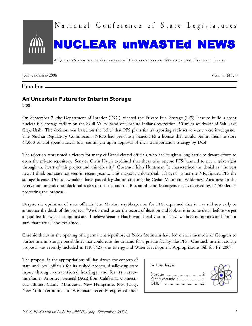 NUCLEAR Unwasted NUCLEAR Unwasted NEWS