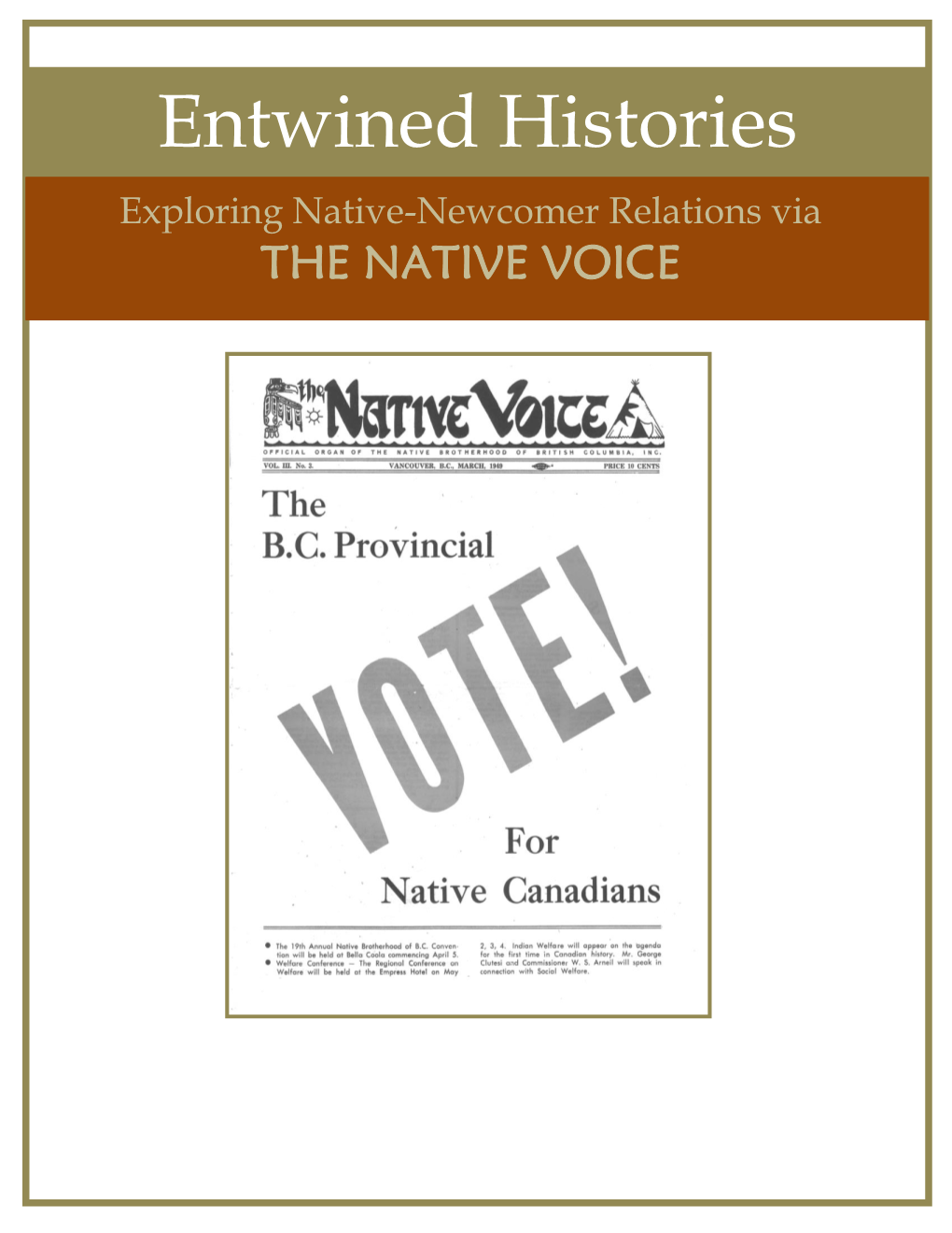 Native-Newcomer Relations Online Materials