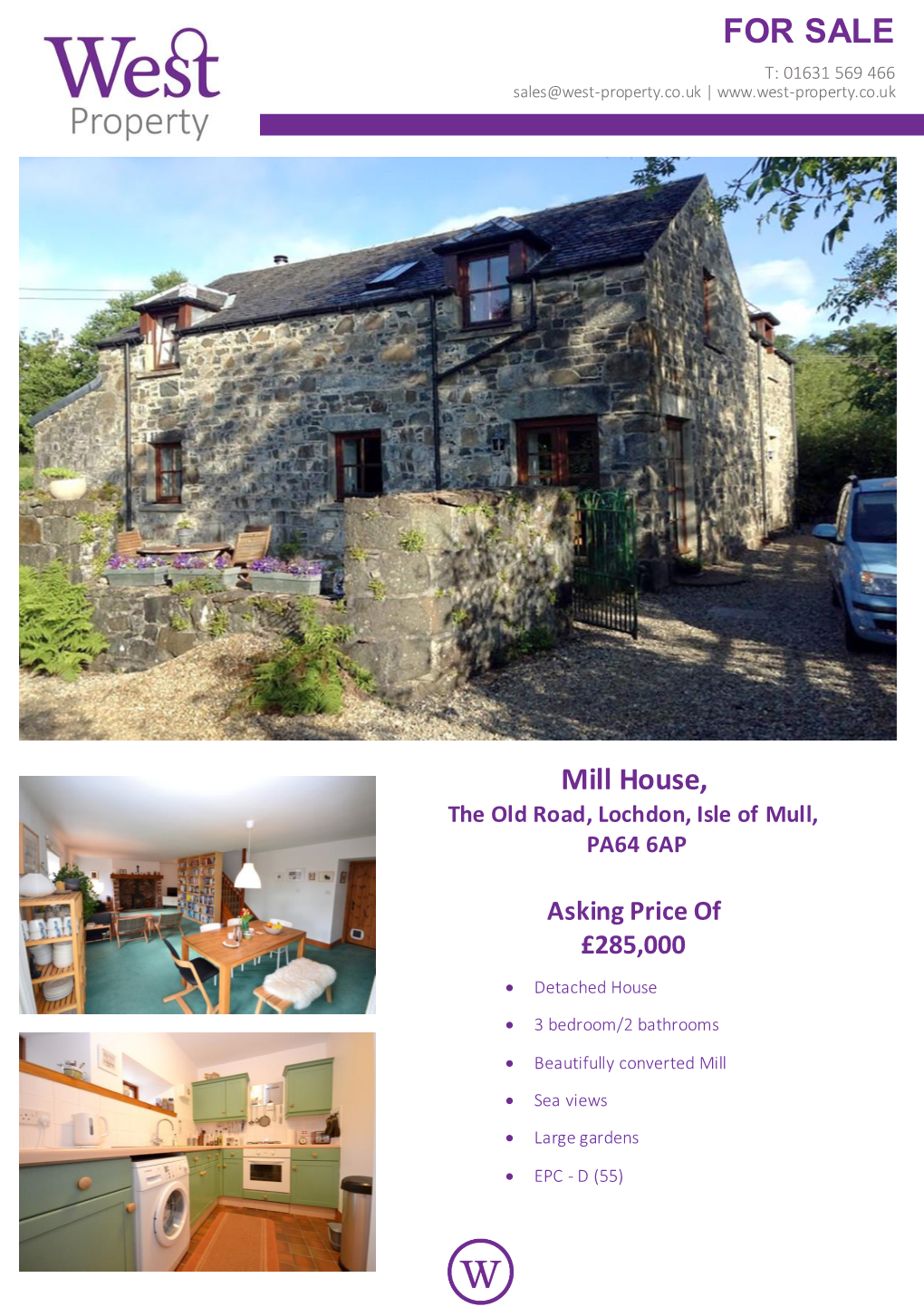 Mill House, the Old Road, Lochdon, Isle of Mull, PA64 6AP