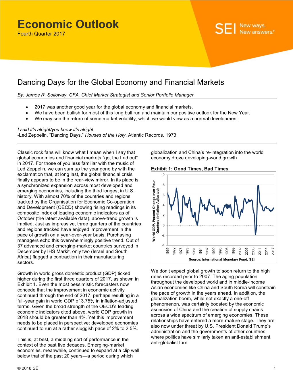 Economic Outlook Fourth Quarter 2017