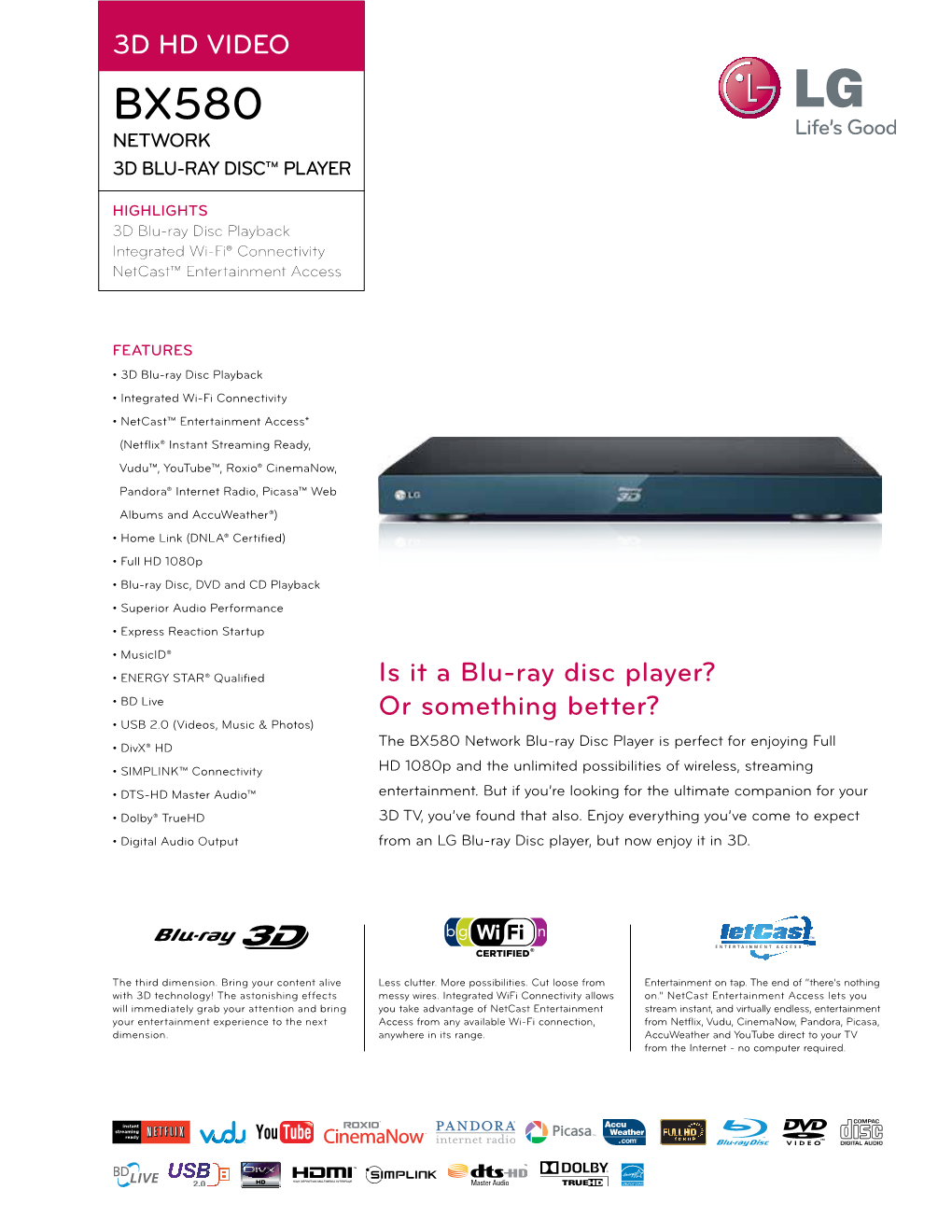 Is It a Blu-Ray Disc Player? Or Something Better? 3D HD VIDEO