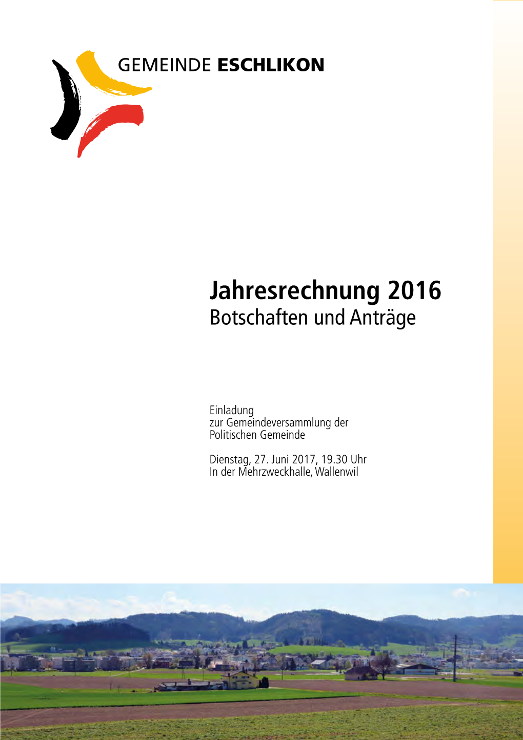 Jahresrechnung 2016 Botschaften Und Anträge