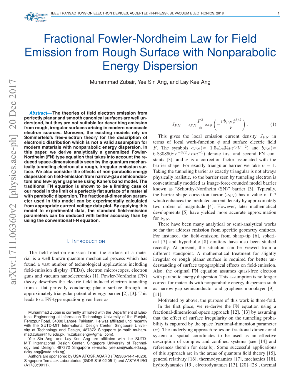 Fractional Fowler-Nordheim Law for Field Emission from Rough Surface