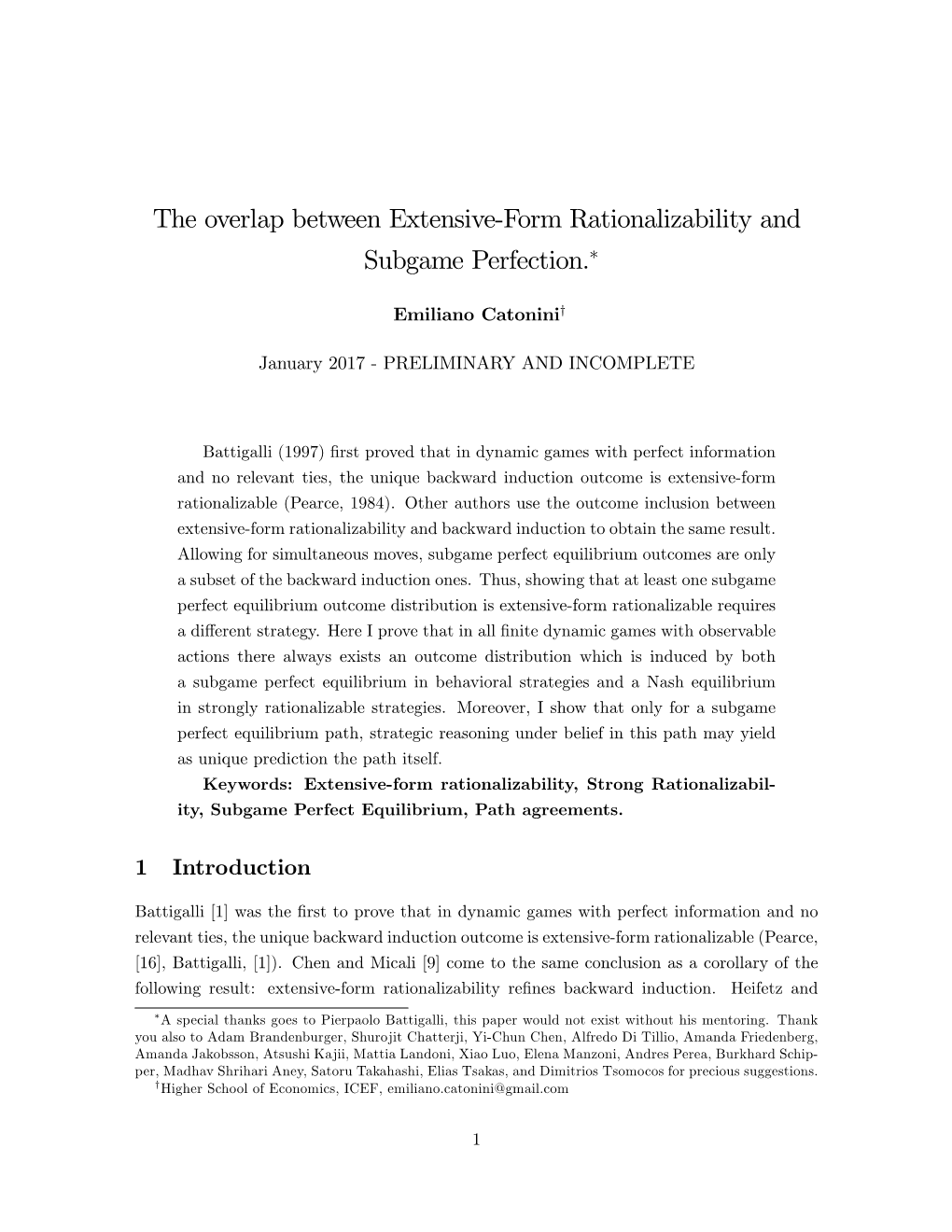 The Overlap Between Extensive$Form Rationalizability and Subgame