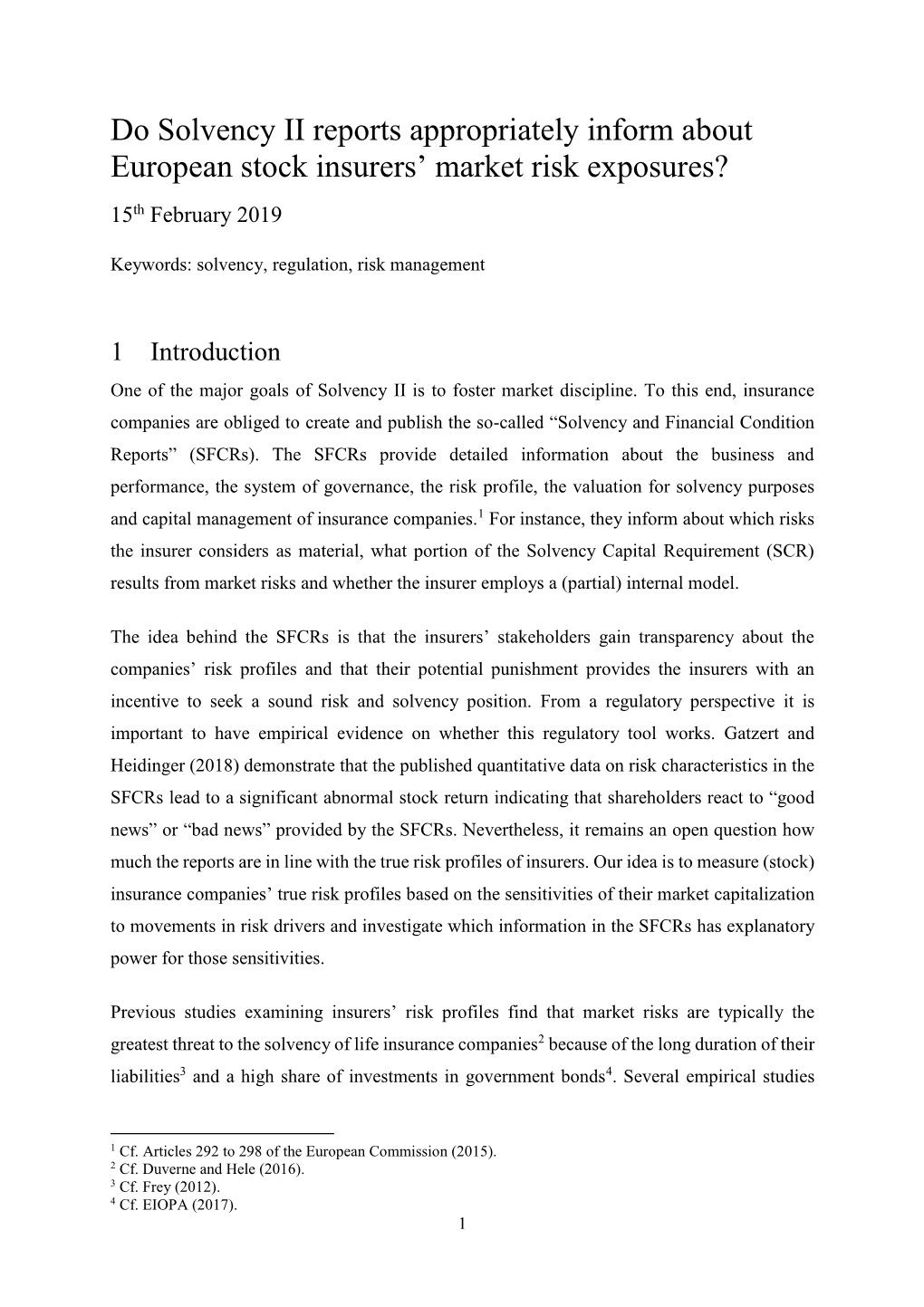 Do Solvency II Reports Appropriately Inform About European Stock Insurers’ Market Risk Exposures?