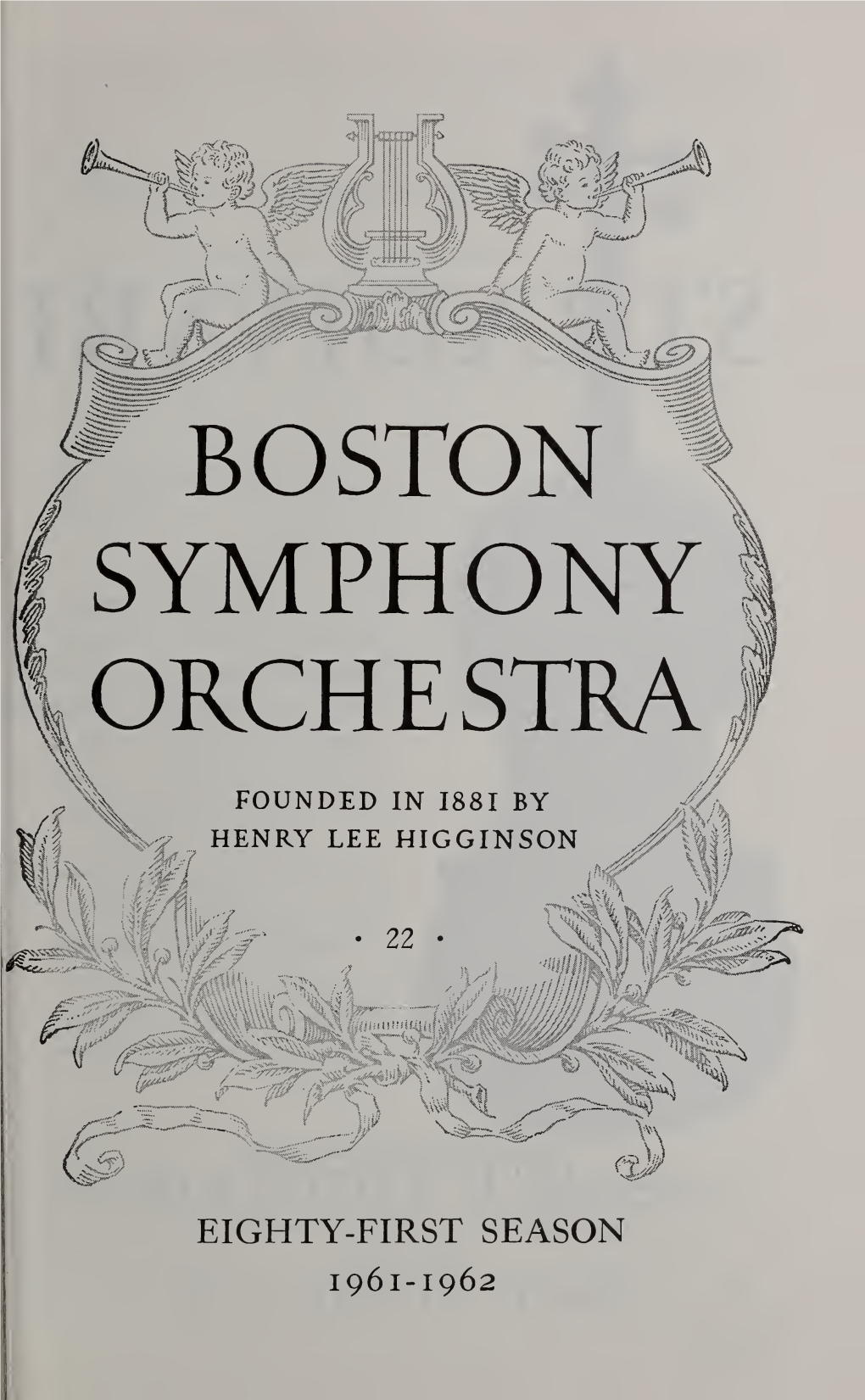 Boston Symphony Orchestra Concert Programs, Season 81, 1961-1962, Subscription