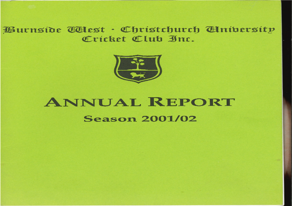 BWCUCC Annual Report 2001-2002