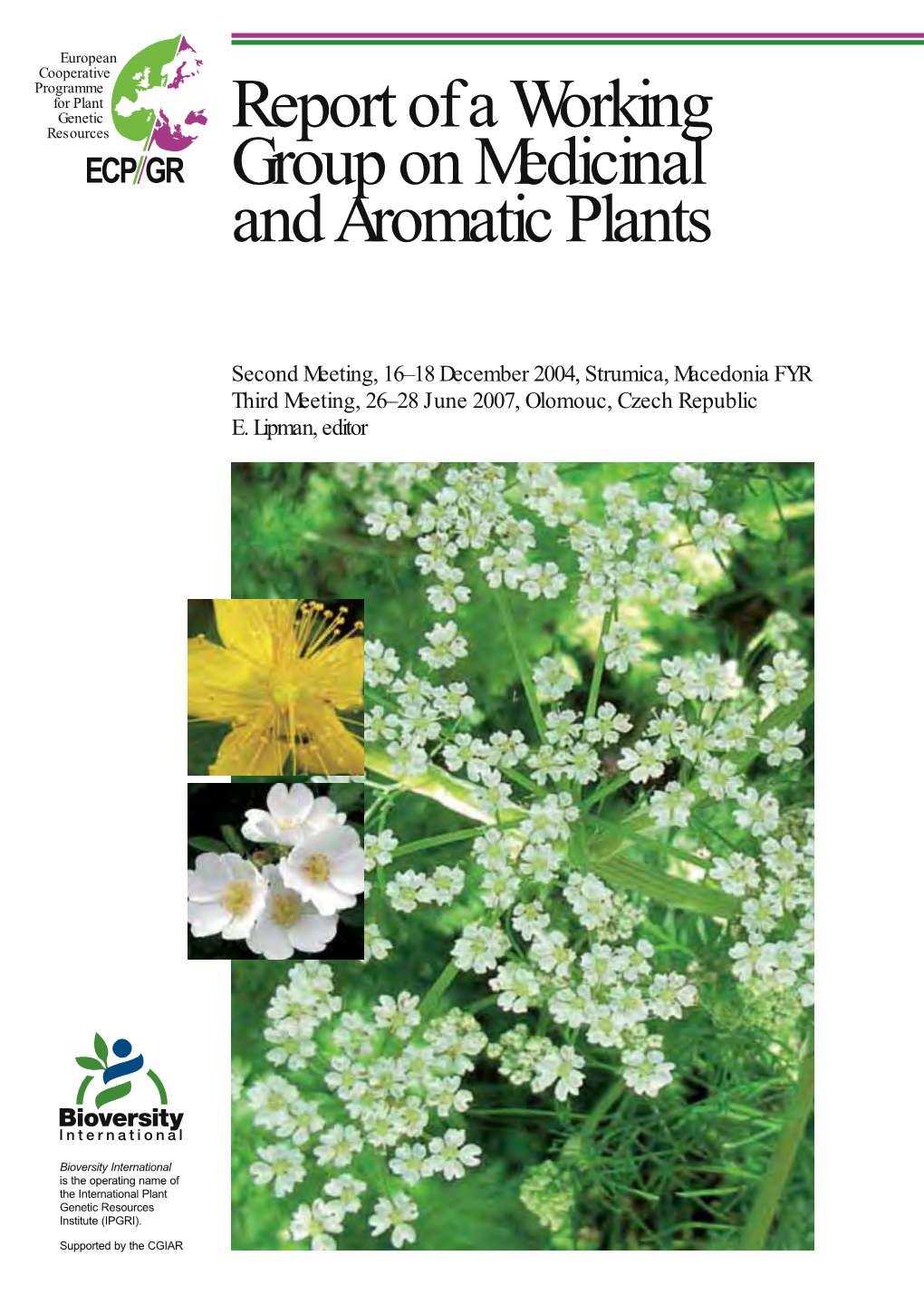 Report of a Working Group on Medicinal and Aromatic Plants