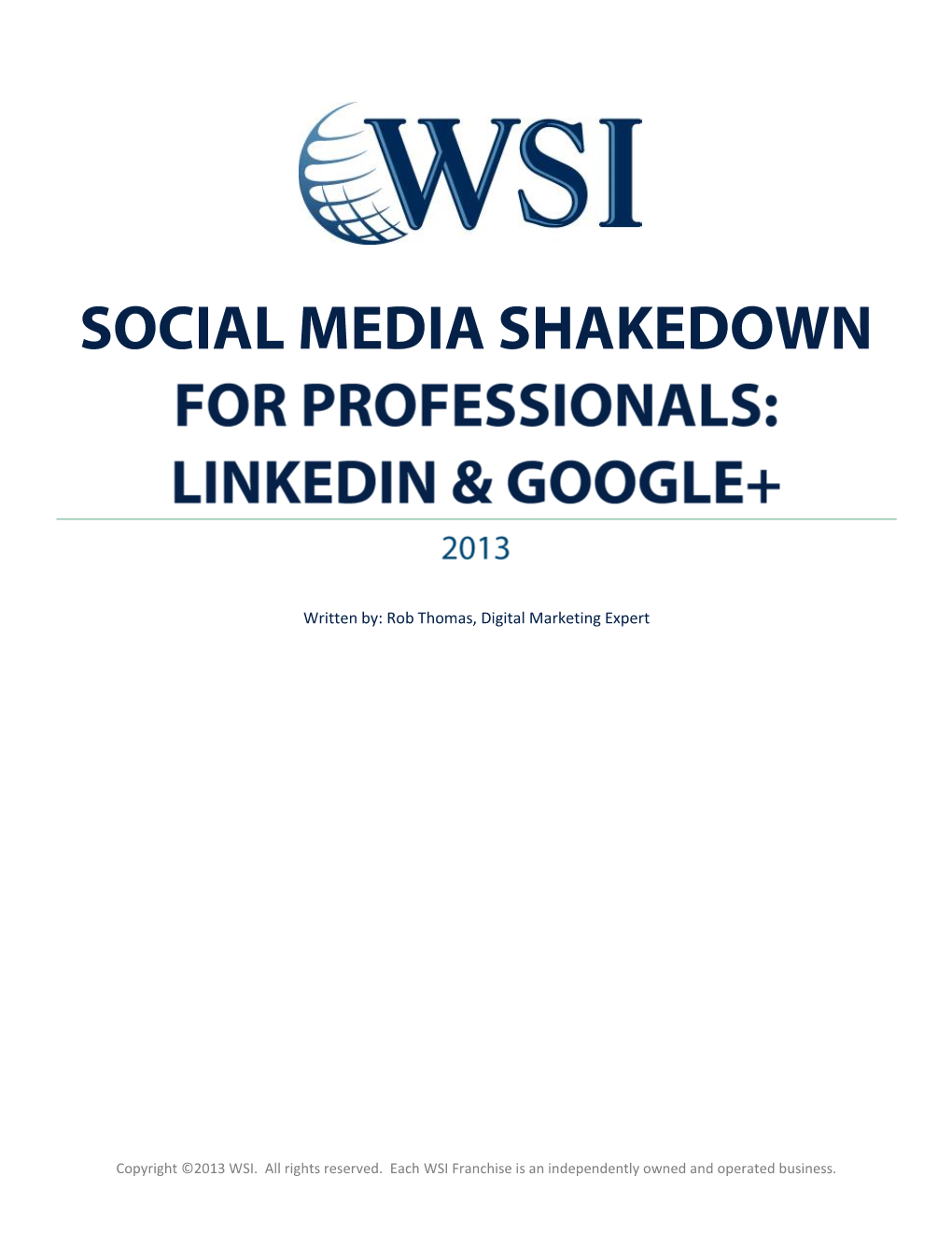 Social Media Shakedown for Professionals: Linkedin & Google+