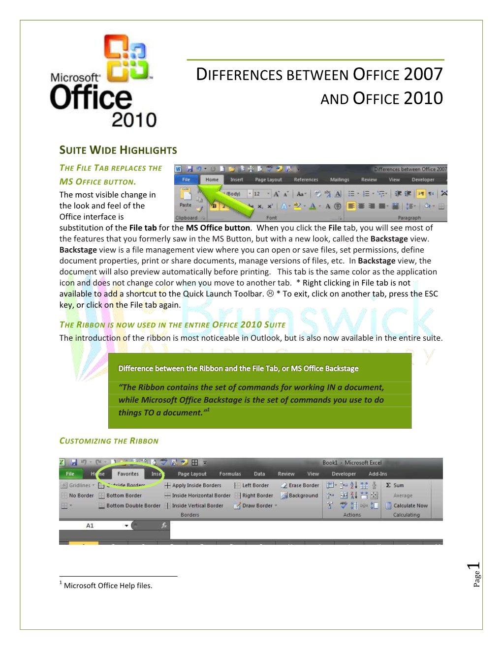 Differences Between Office 2007 and Office 2010