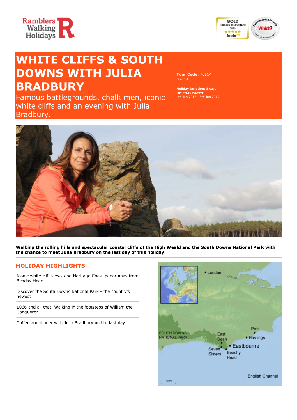 White Cliffs & South Downs with Julia Bradbury