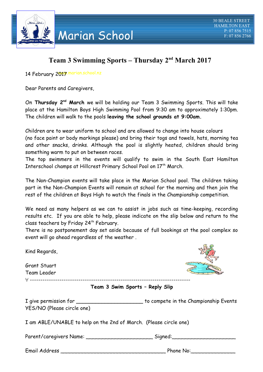 Team 3 Swimming Sports Thursday 2Nd March 2017