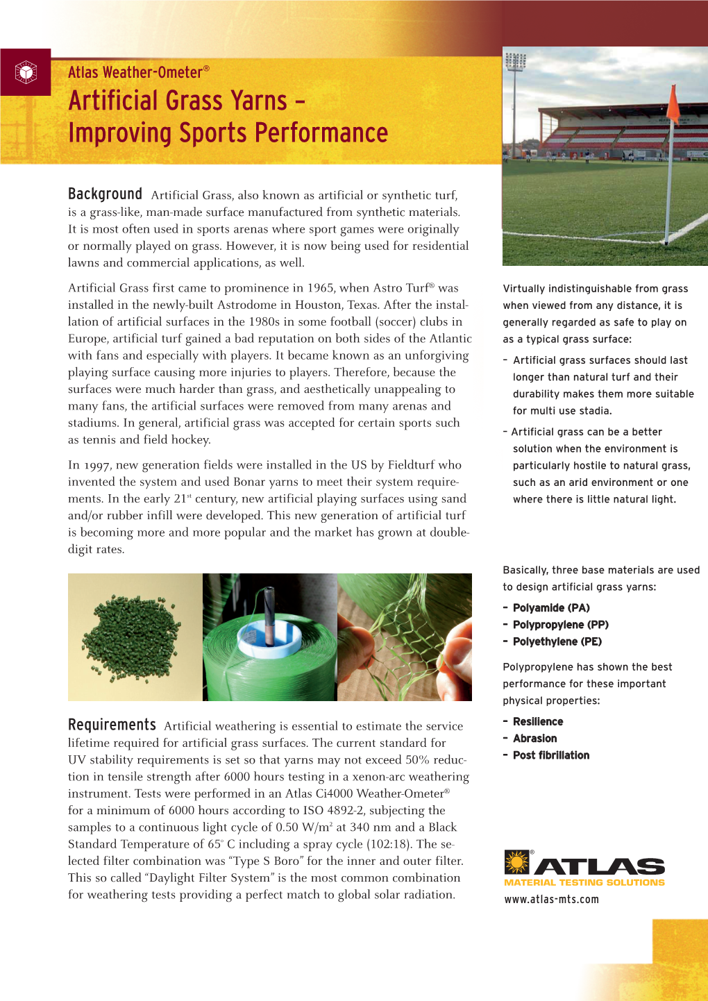 Artificial Grass Yarns – Improving Sports Performance