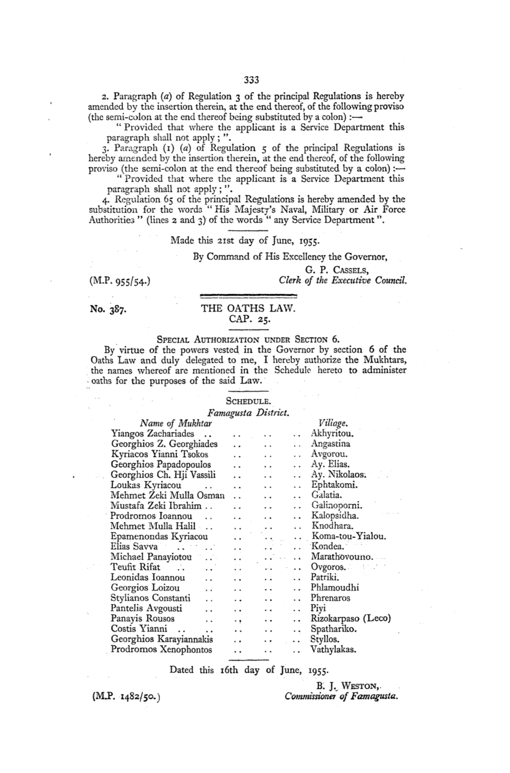 333 2. Paragraph (A) of Regulation 3 of the Principal