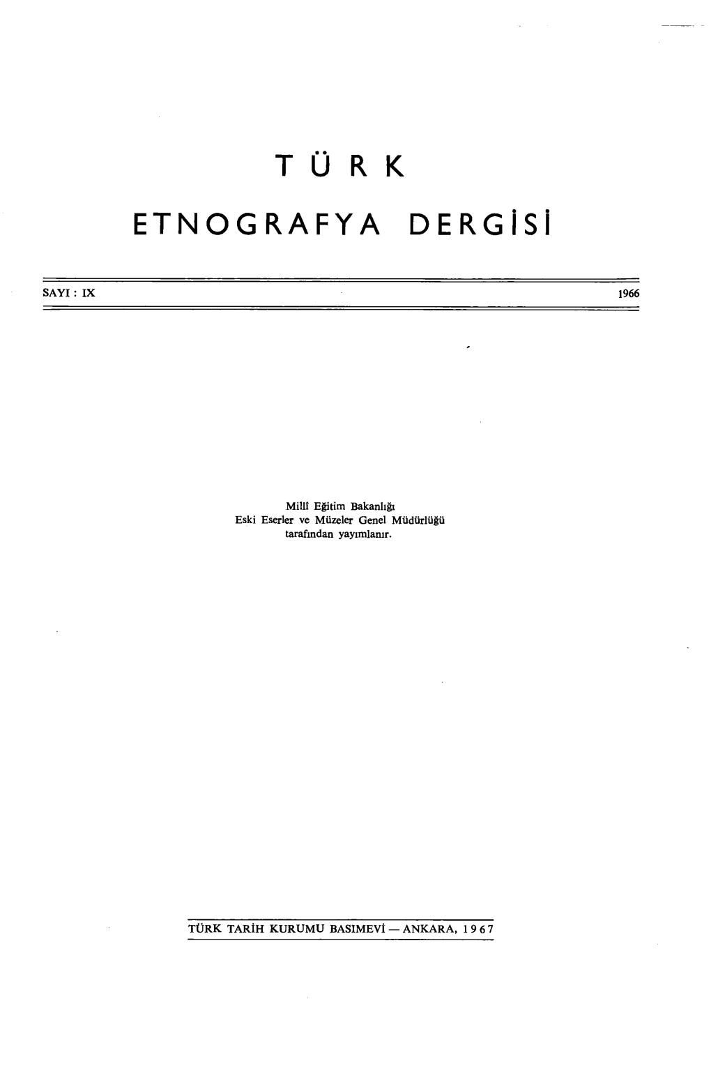 Turk Etnografya Dergisi