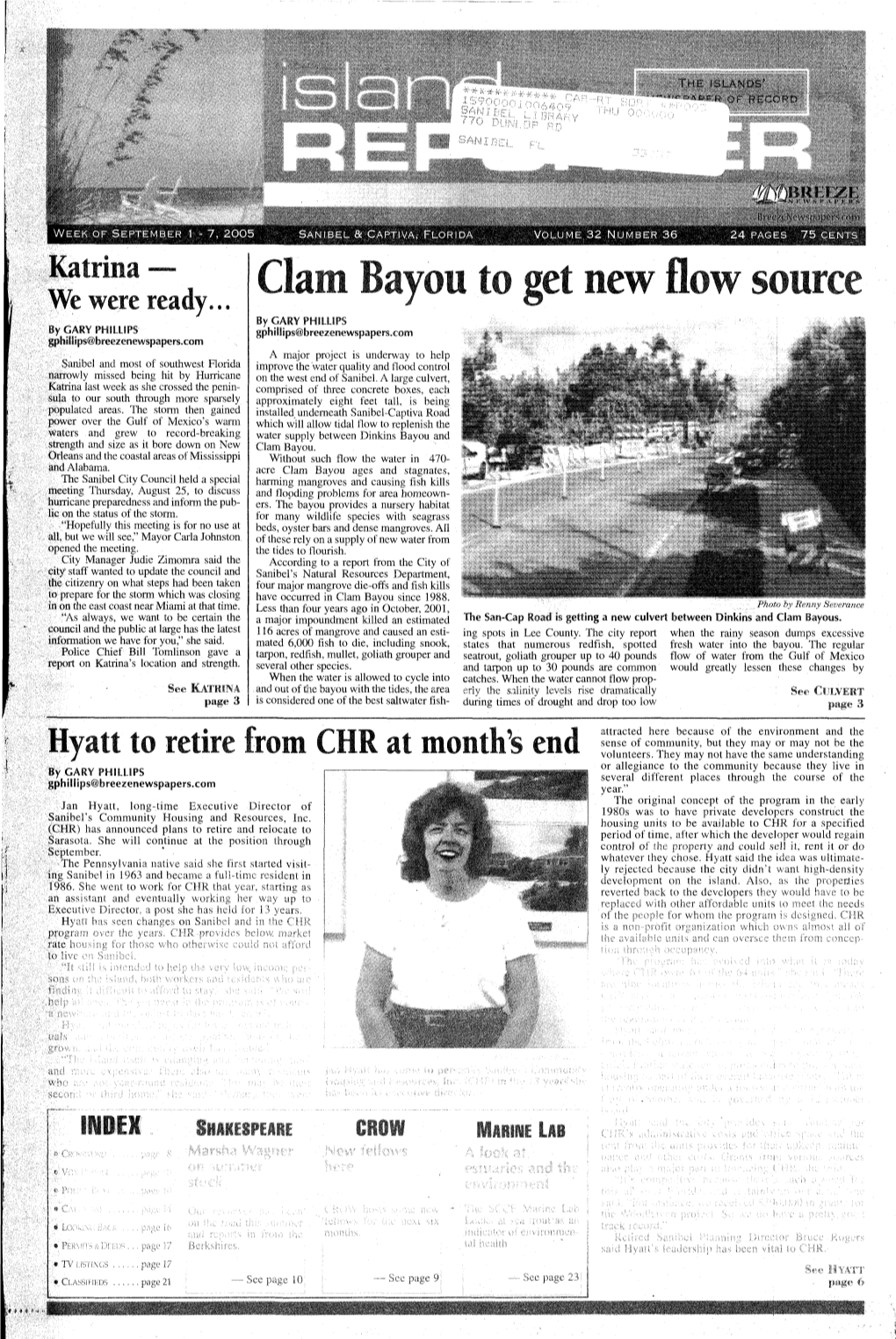 Clam Bayou to Get New Flow Source