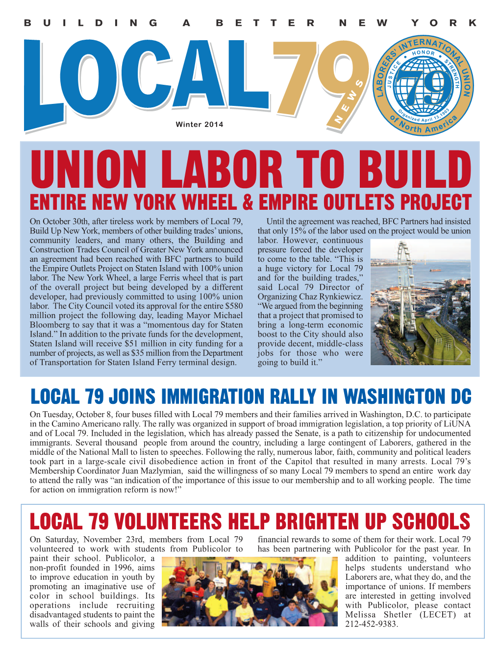 Union Labor to Build