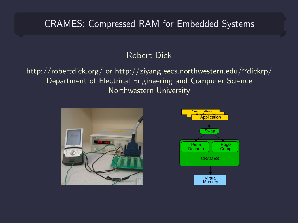 Compressed RAM for Embedded Systems