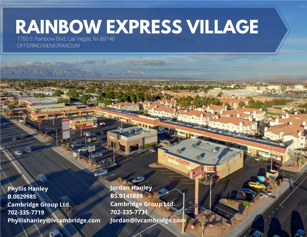 Rainbow Express Village (The 1985 Property), a 30,650 Square Foot Year Built Retail Project in Las Vegas, Nevada