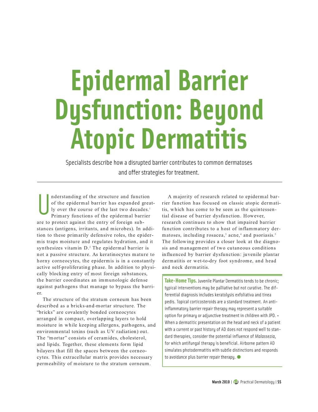 Epidermal Barrier Dysfunction