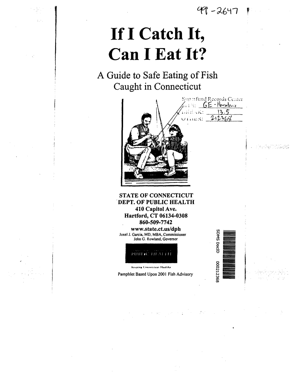 A Guide to Safe Eating of Fish Caught in Connecticut S'-N -'Fund Rccotcls Cc..Ia