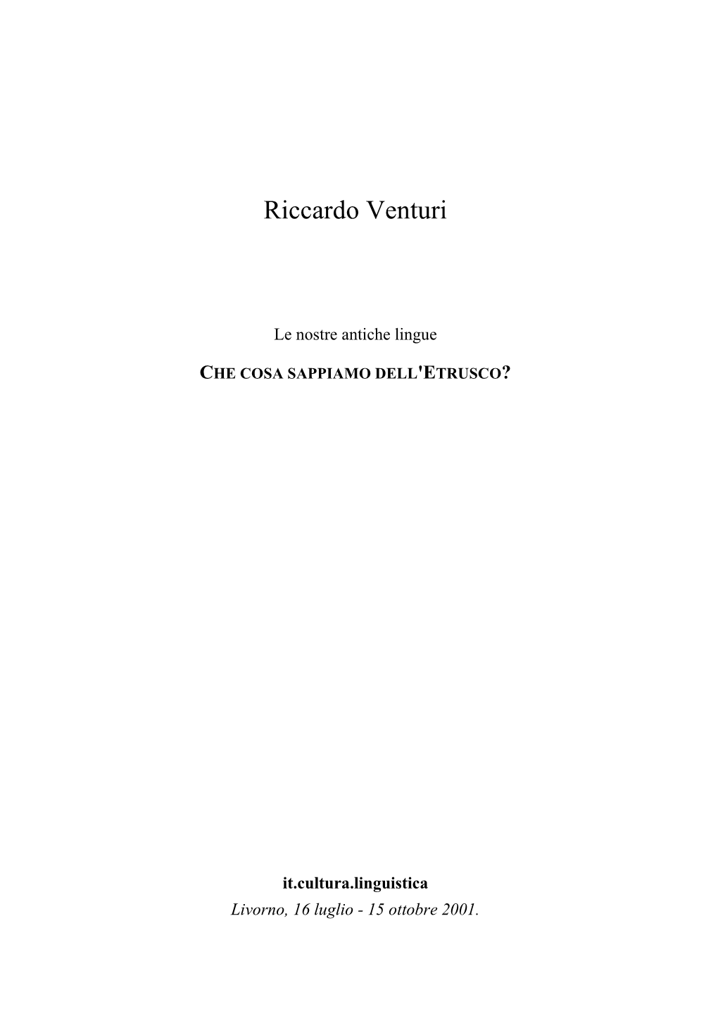 Riccardo Venturi