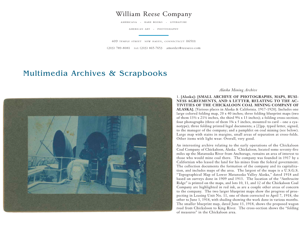 Multimedia Archives & Scrapbooks