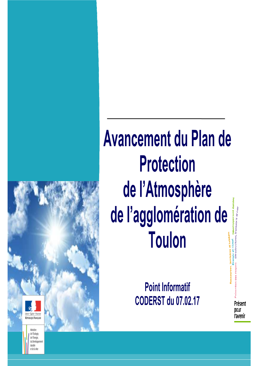 Avancement Du Plan De Protection De L'atmosphère De L