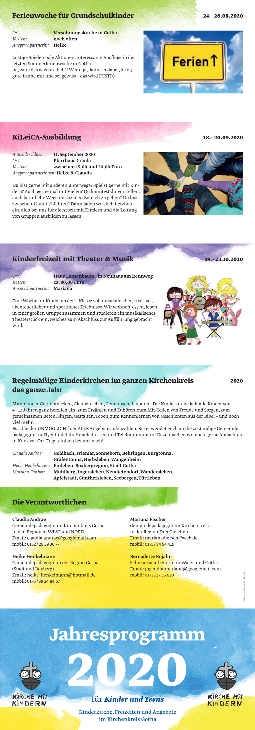 Jahresprogramm 2020 Für Kinder Und Teens Kinderkirche, Freizeiten Und Angebote Im Kirchenkreis Gotha Church–Night Mit Claudia & Anne 6