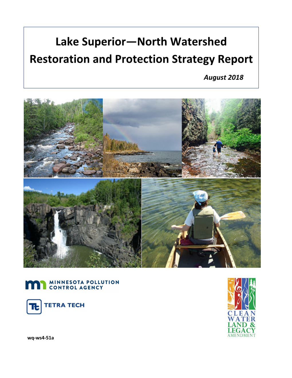 Lake Superior North Watershed WRAPS Report (Wq-Ws4-51A)