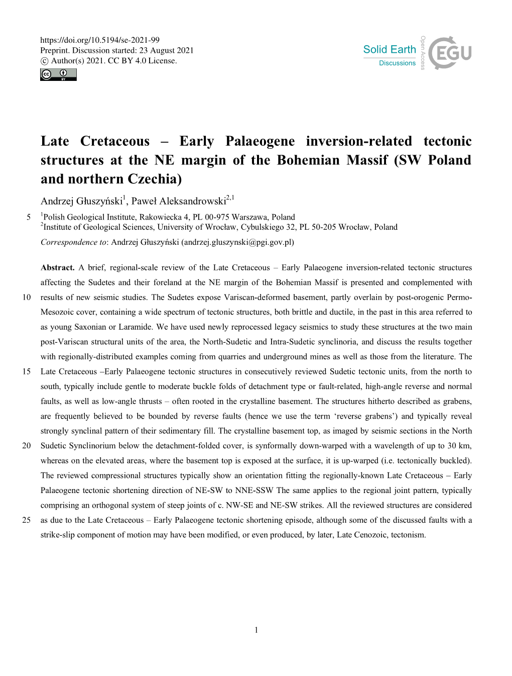 Late Cretaceous – Early Palaeogene Inversion-Related Tectonic Structures