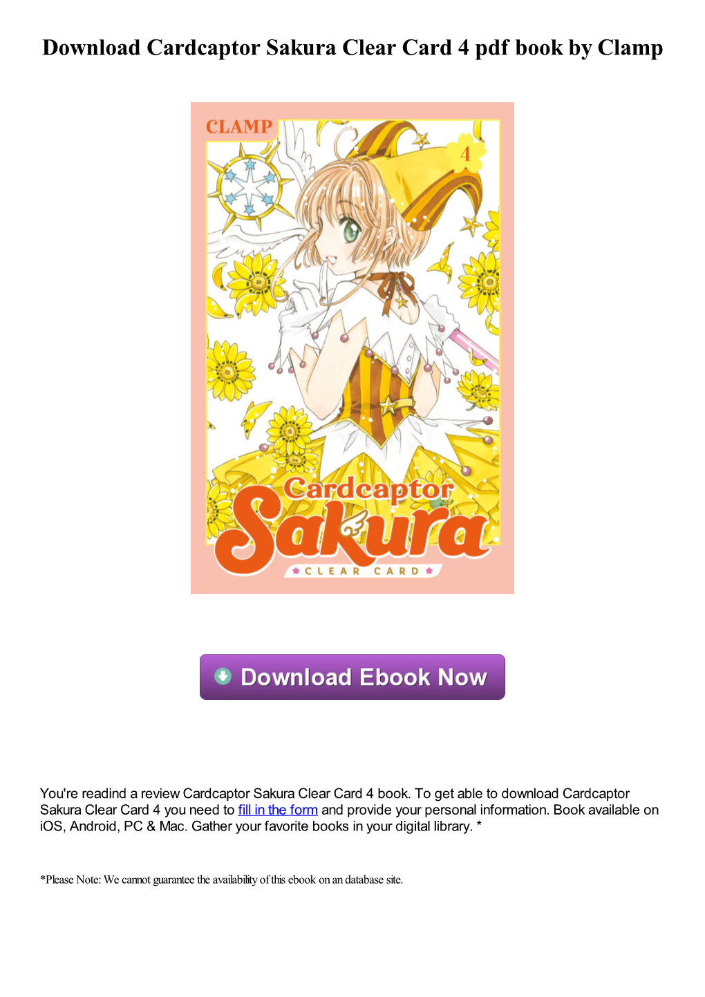 Download Cardcaptor Sakura Clear Card 4 Pdf Ebook by Clamp