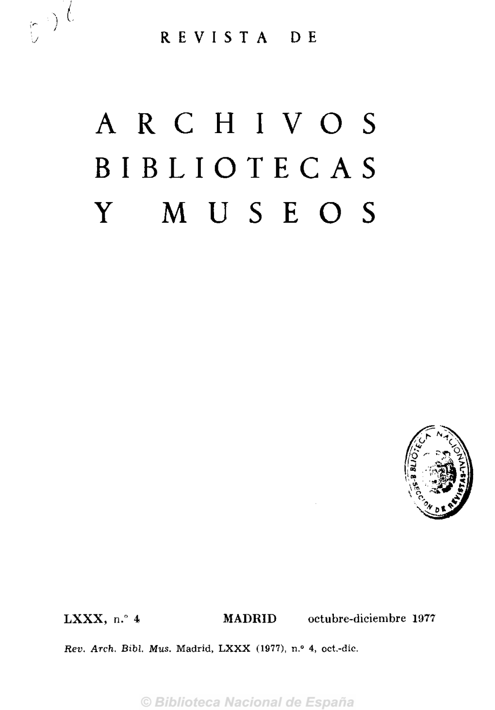 Archivos Bibliotecas Y Museos