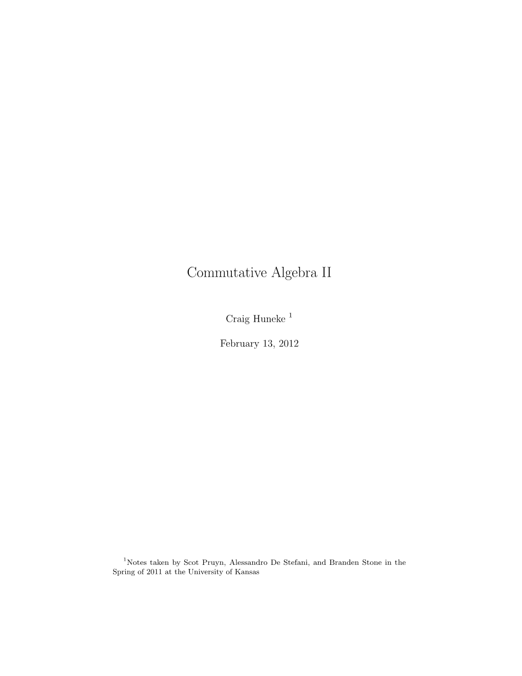 Commutative Algebra II (PDF)