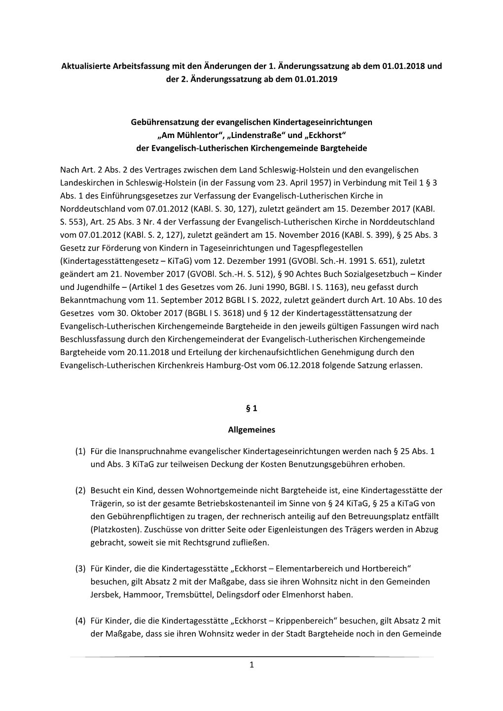 1 Aktualisierte Arbeitsfassung Mit Den Änderungen Der 1