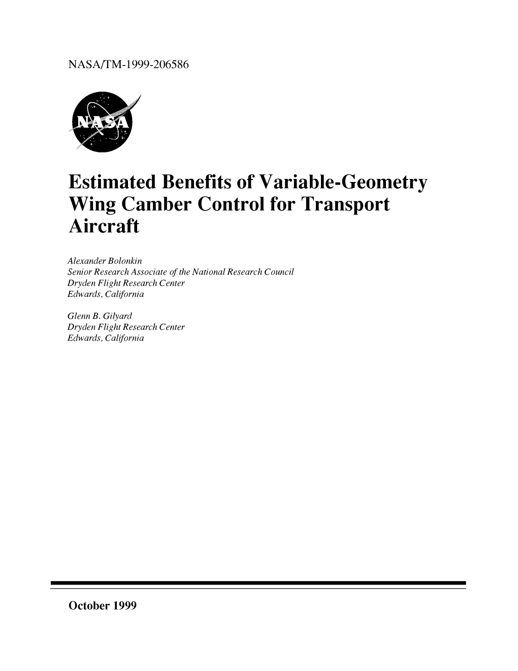 Estimated Benefits of Variable-Geometry Wing Camber Control for Transport Aircraft