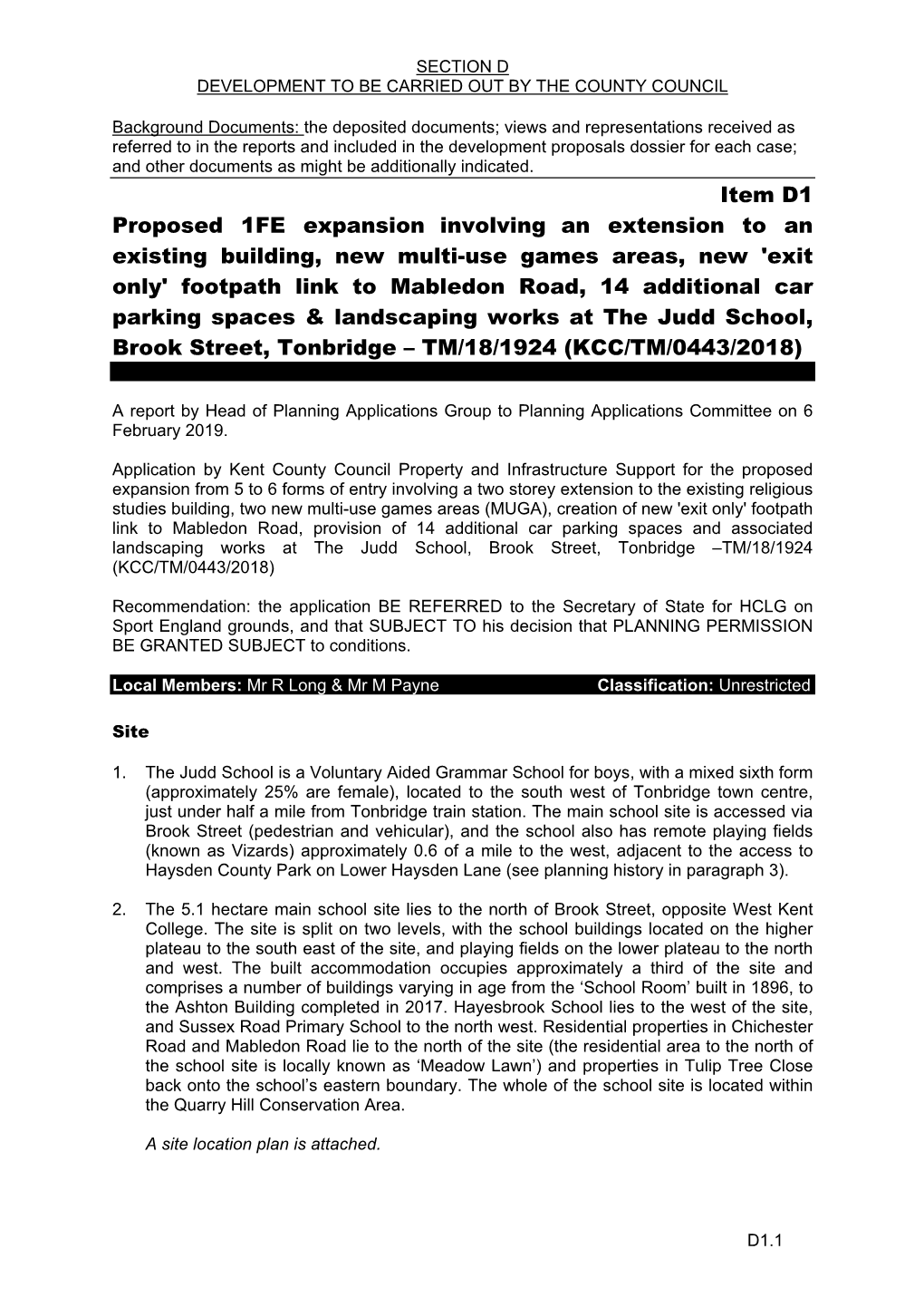 1FE Expansion Involving an Extension to an Existing