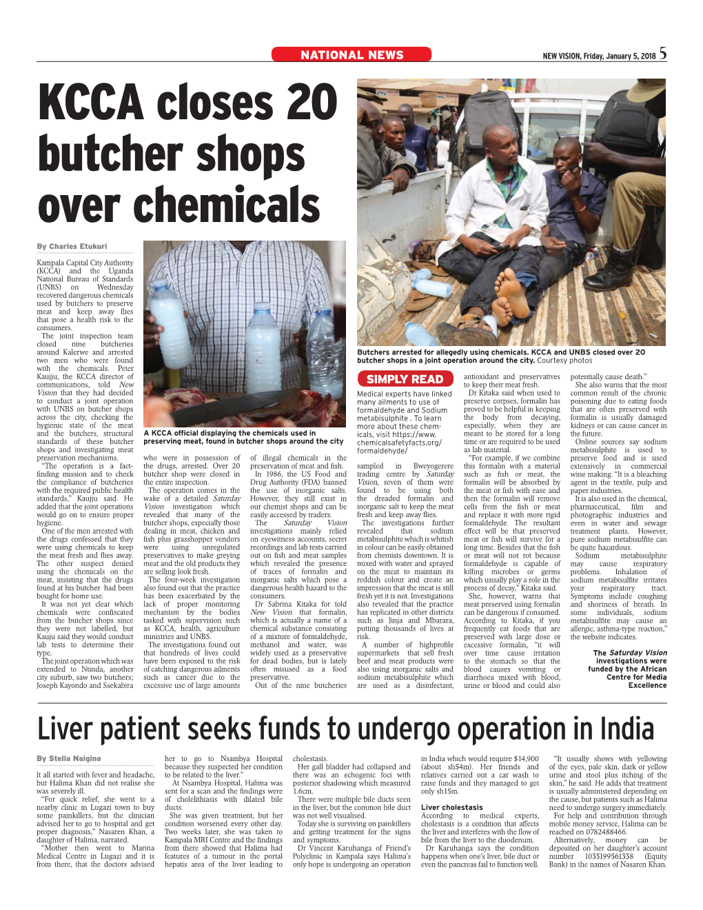 KCCA Closes 20 Butcher Shops Over Chemicals
