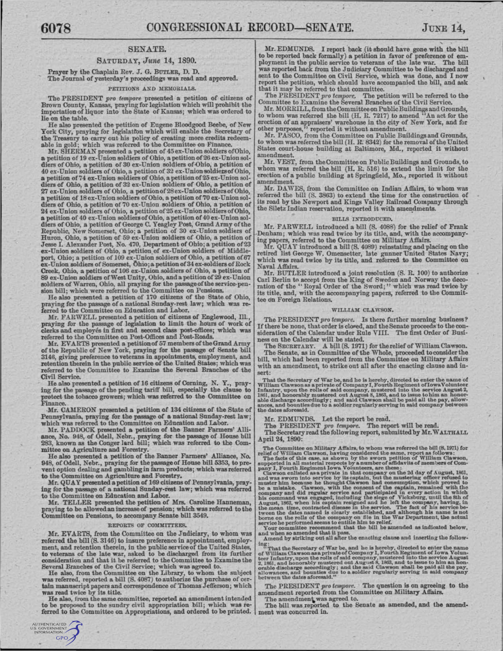 Congressional Record-Senate. June 14