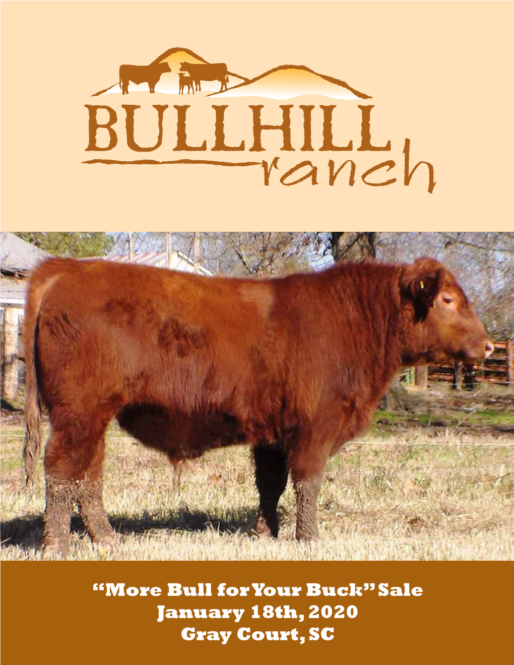 Bull for Your Buck” Sale January 18Th, 2020 Gray Court, SC Jim and Alvina Near the Beginning of Their Red Angus Journey
