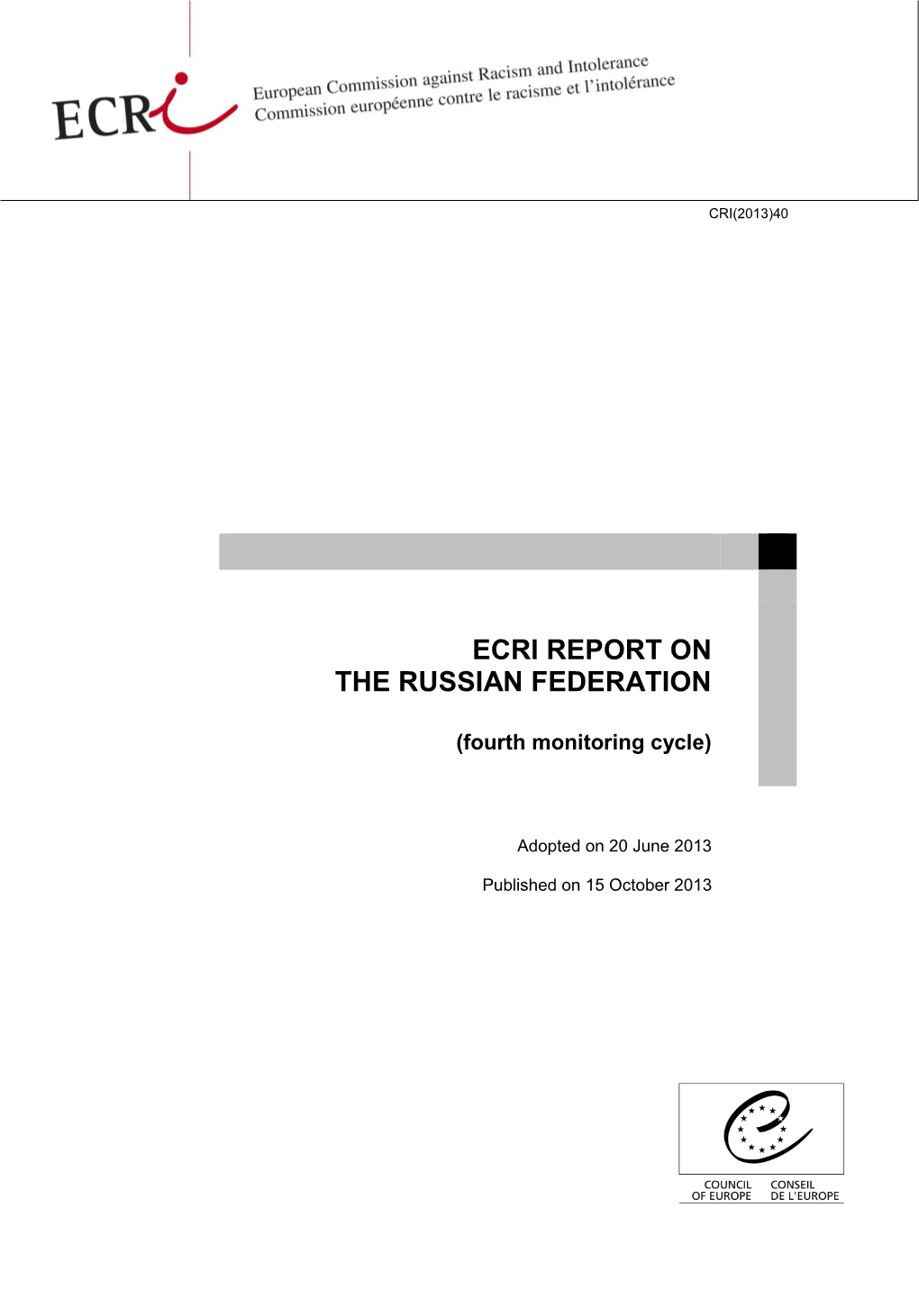 Ecri Report on the Russian Federation