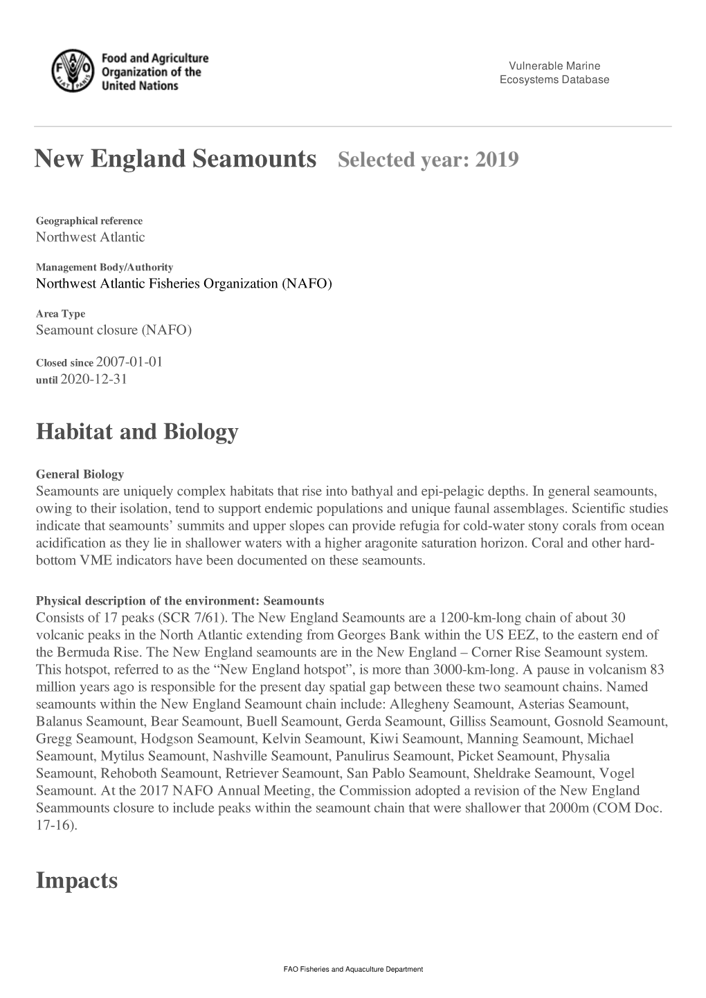 New England Seamounts