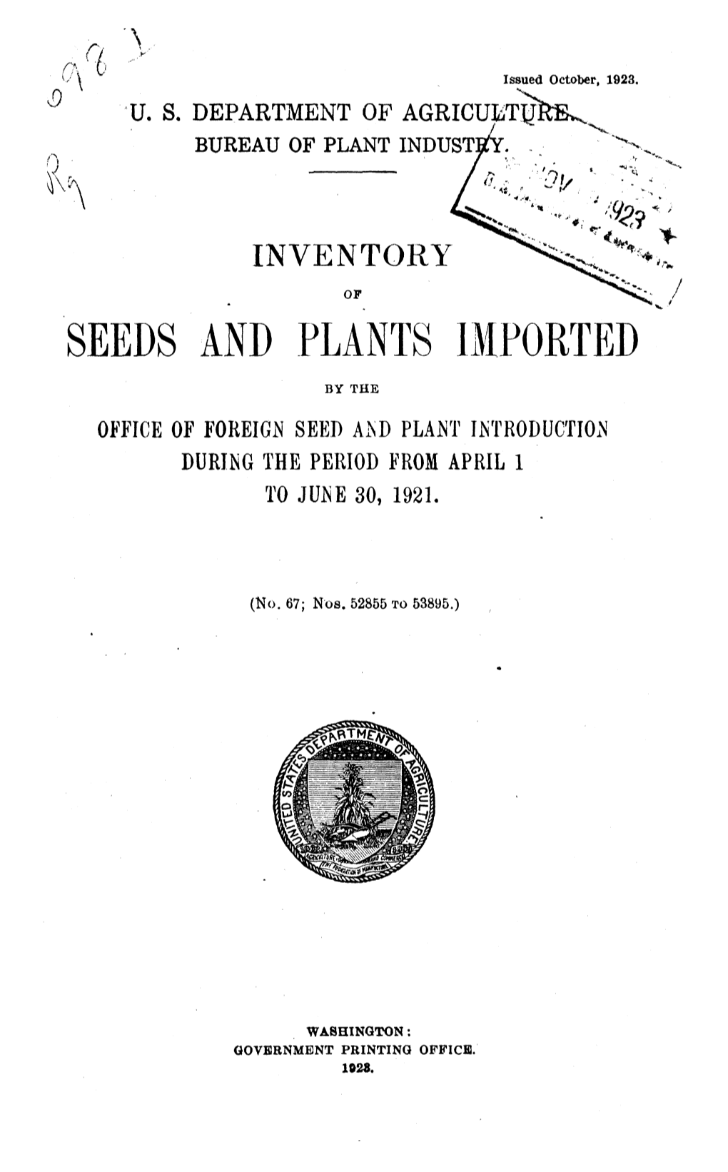 Seeds and Plants Imported