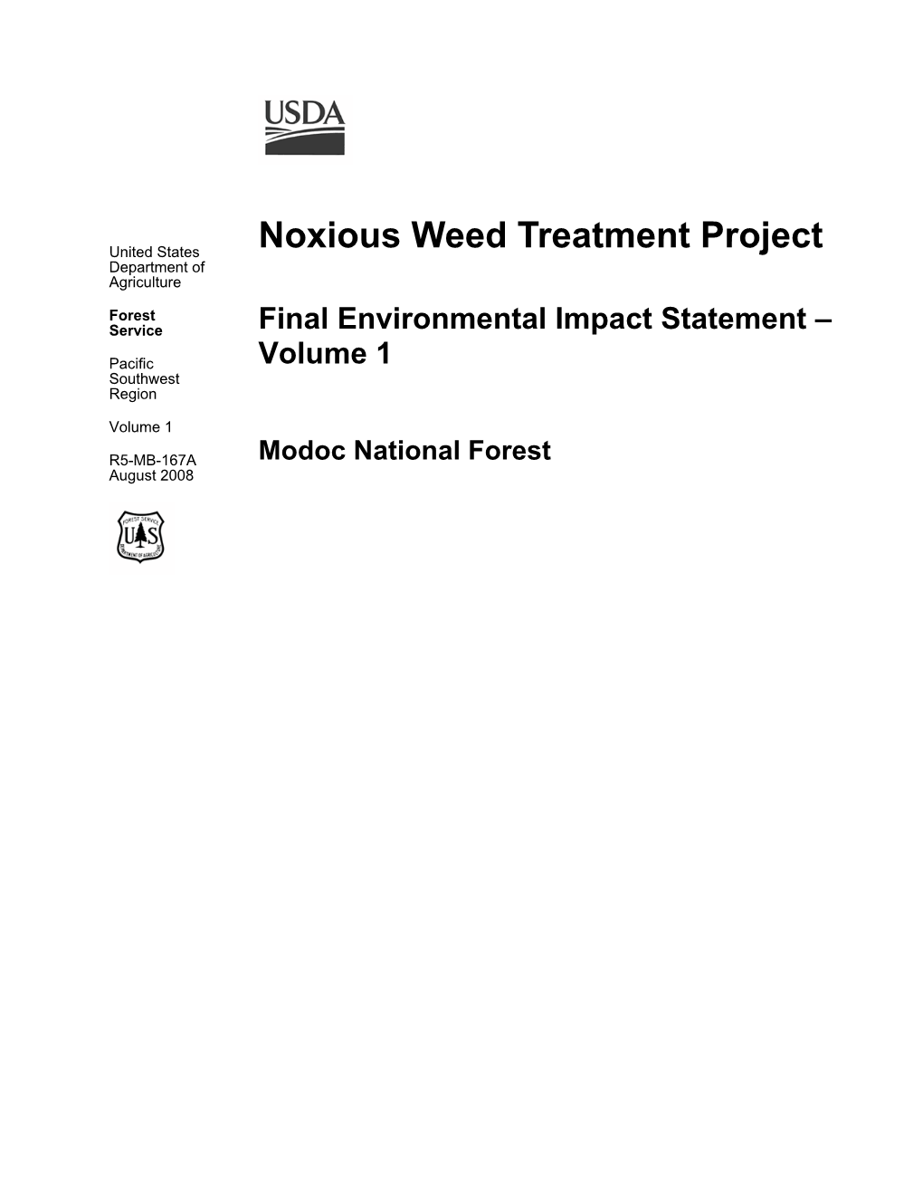 Modoc NF Noxious Weeds Project