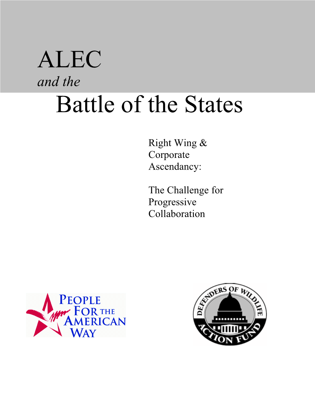 ALEC Battle of the States