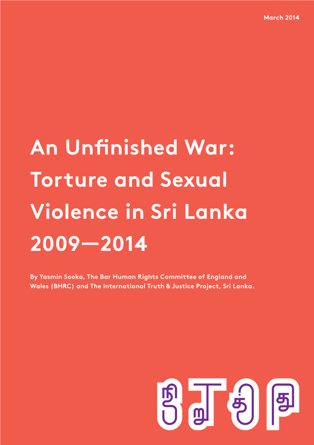 Torture and Sexual Violence in Sri Lanka 2009—2014