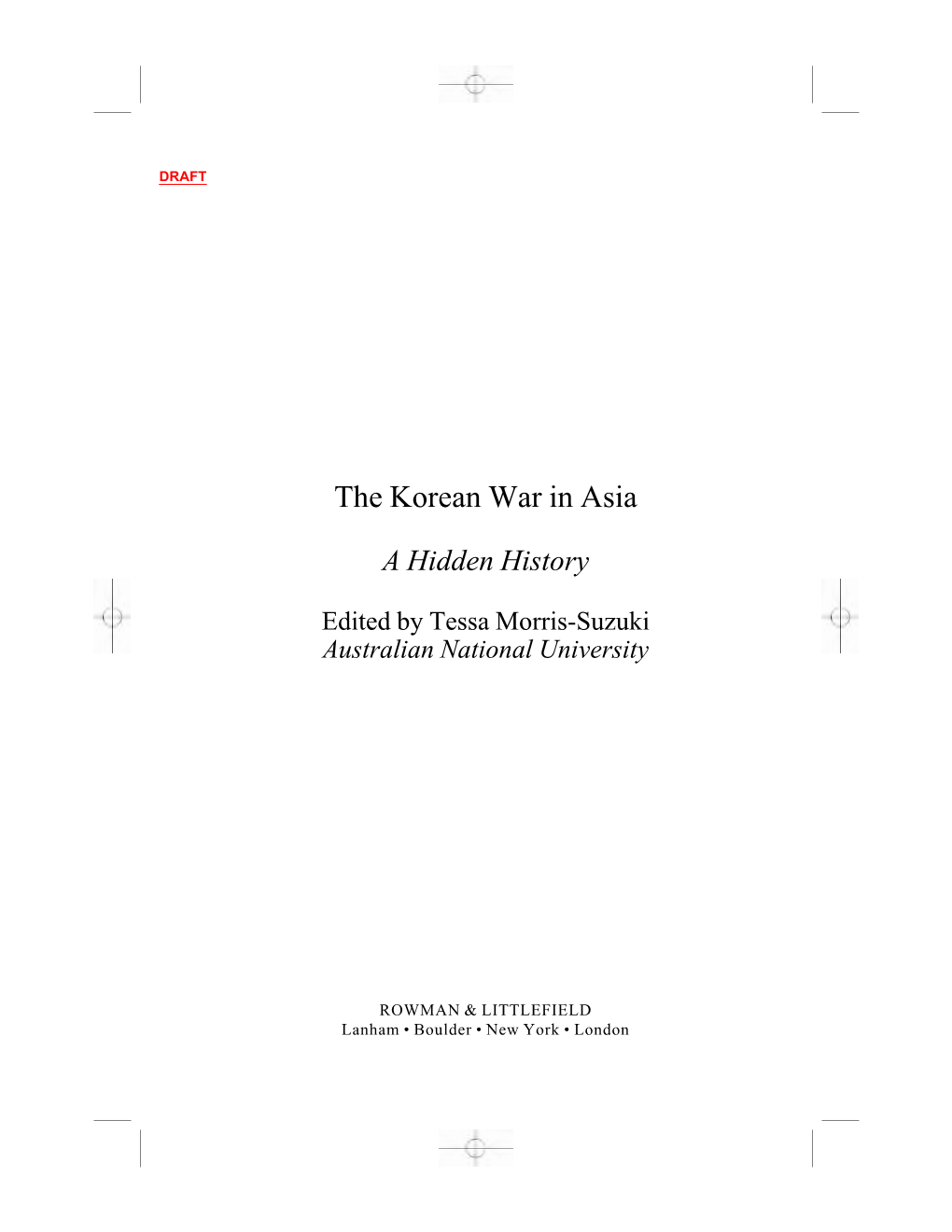 The Korean War in Asia